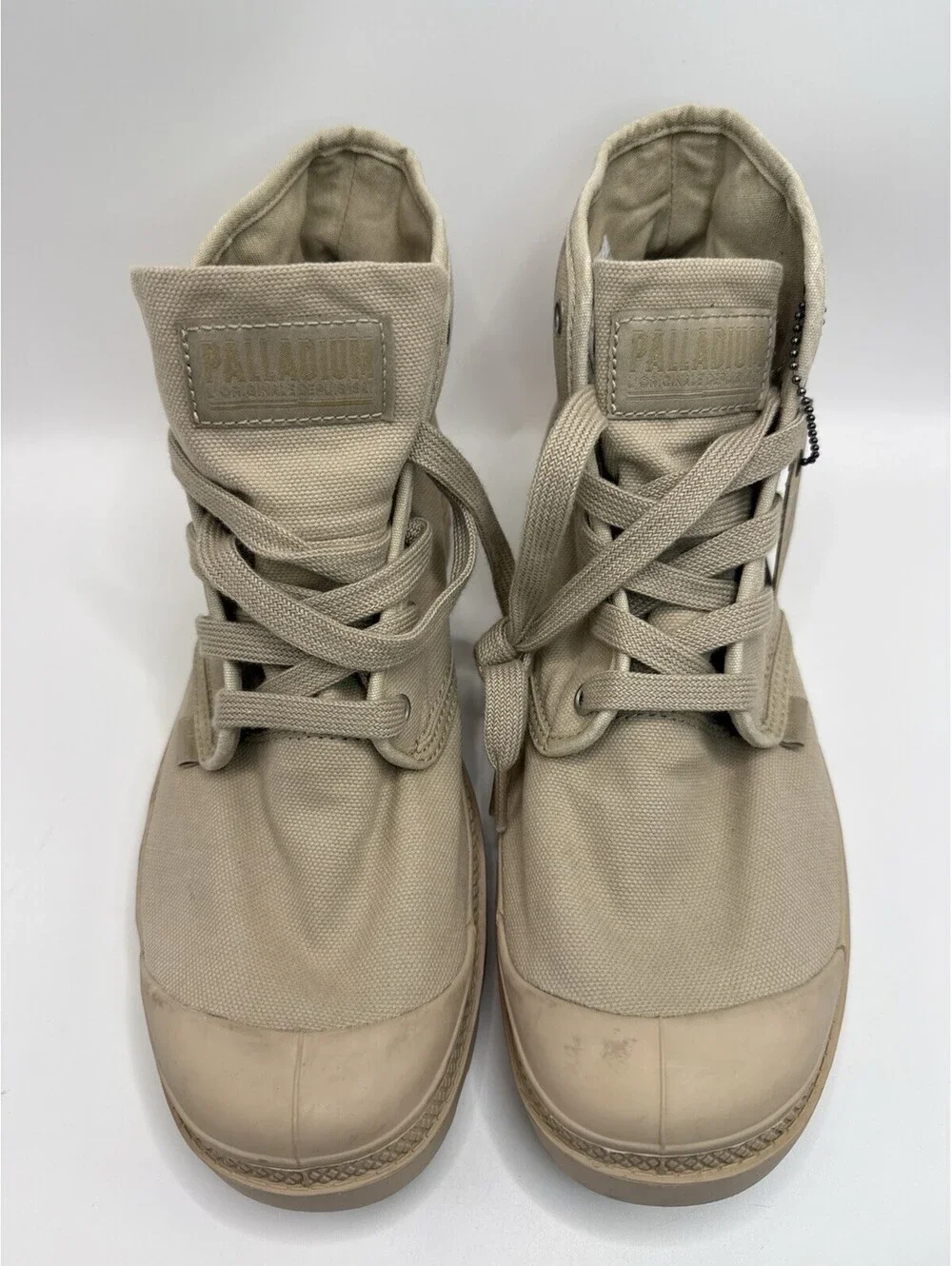 Palladium Pampa Hi Lace Up Men Boots/shoes Casual canvas Beige size 10 NWT
